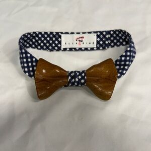 Navy and Brown Bow Tie